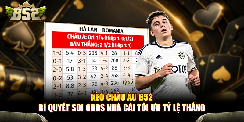 Kèo Châu Âu B52 - Bí Quyết Soi Odds Tối Ưu Tỷ Lệ Thắng 1 Kèo Châu Âu B52 - Bí Quyết Soi Odds Tối Ưu Tỷ Lệ Thắng